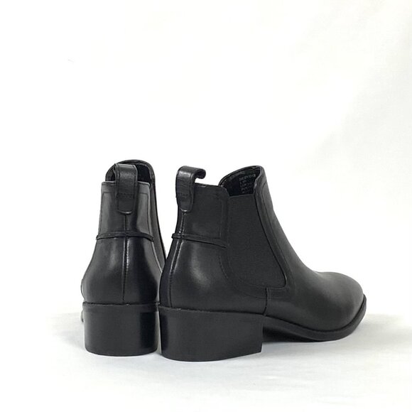 New Steve Madden Dicey Black Leather Chelsea Ankle Boot 6 1/2 - Picture 5 of 8